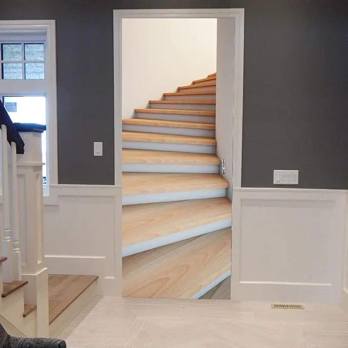 3D Door Stickers Murals - Stairs - Peel and Stick - Waterproof & Washable - Matt Finish - Geometric Pattern - Adults - 37.4" x 78.7" by GreenHaven Gardens