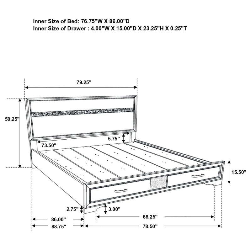 Corbin - Glittering Bedroom Set