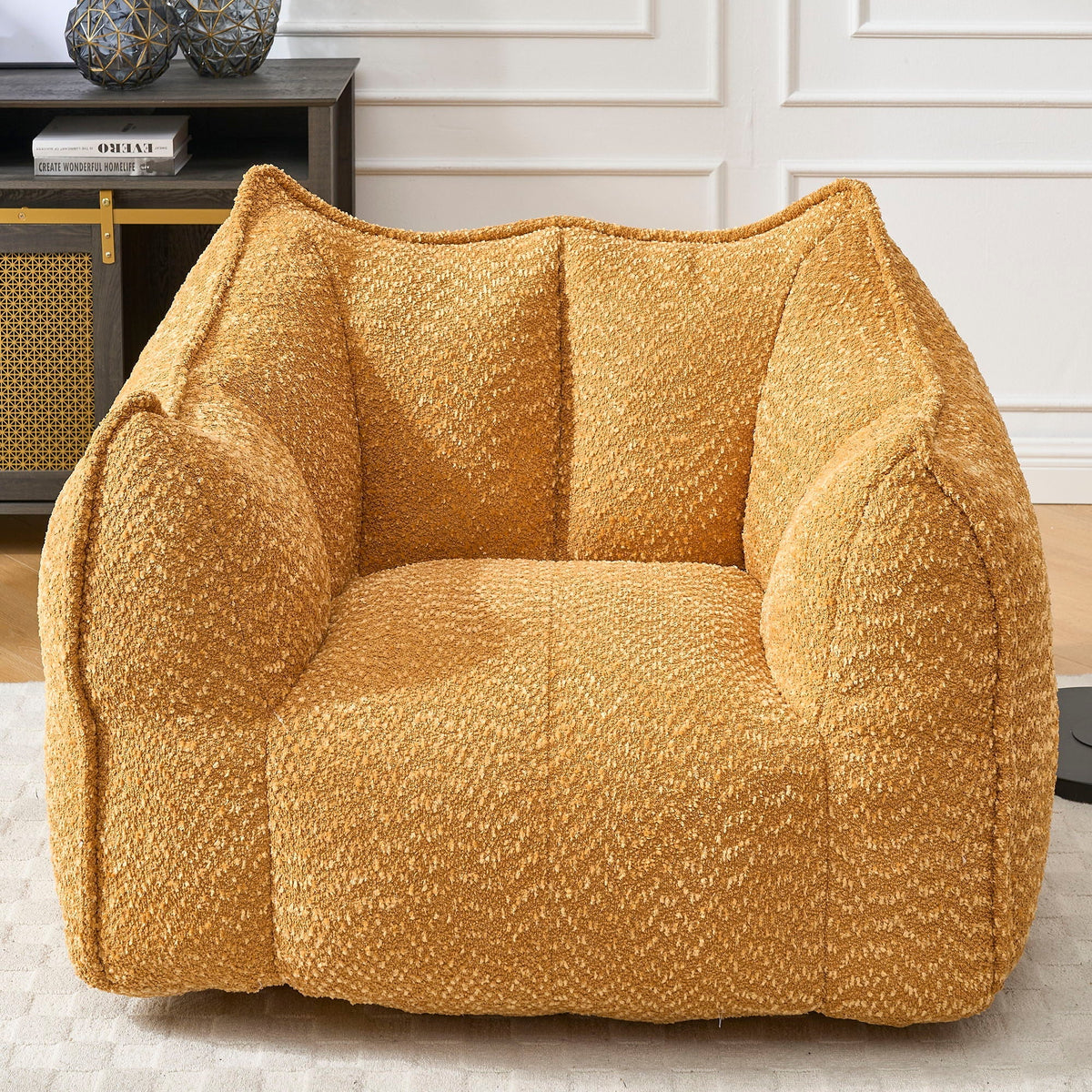 Chenille Arm Chair with Highly Resilient Foam - Multiple Colors, photo 12 of 24