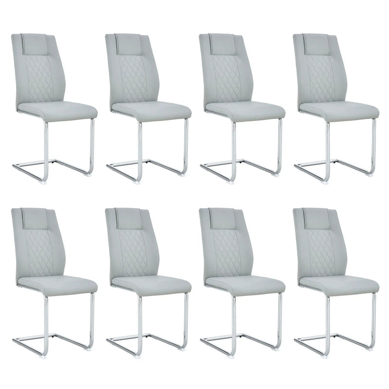 Modern Dining Chairs With Padded Seat, Metal Legs by Unique Piece Furniture