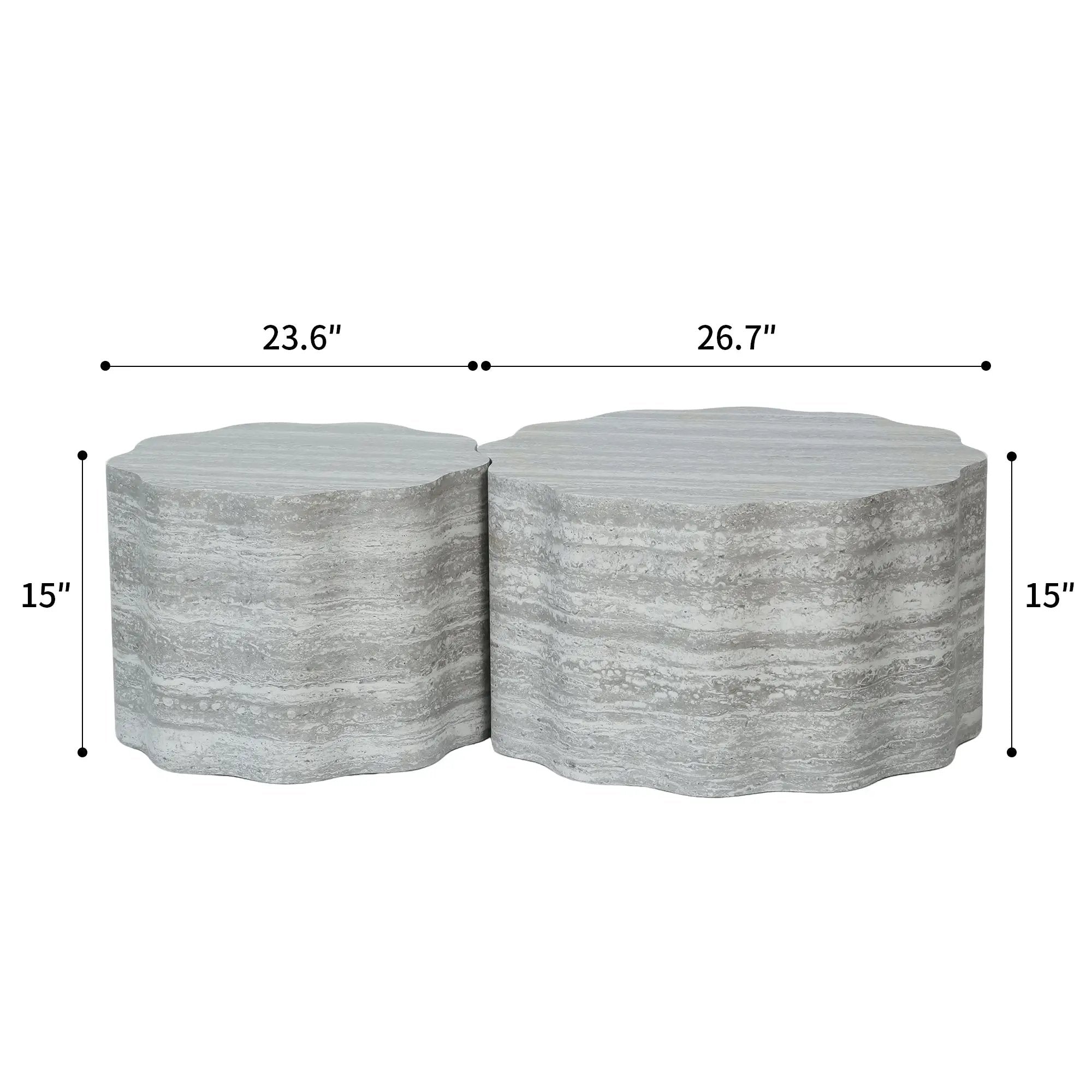 Set of 2 Round Coffee Tables by HouseOfZazla