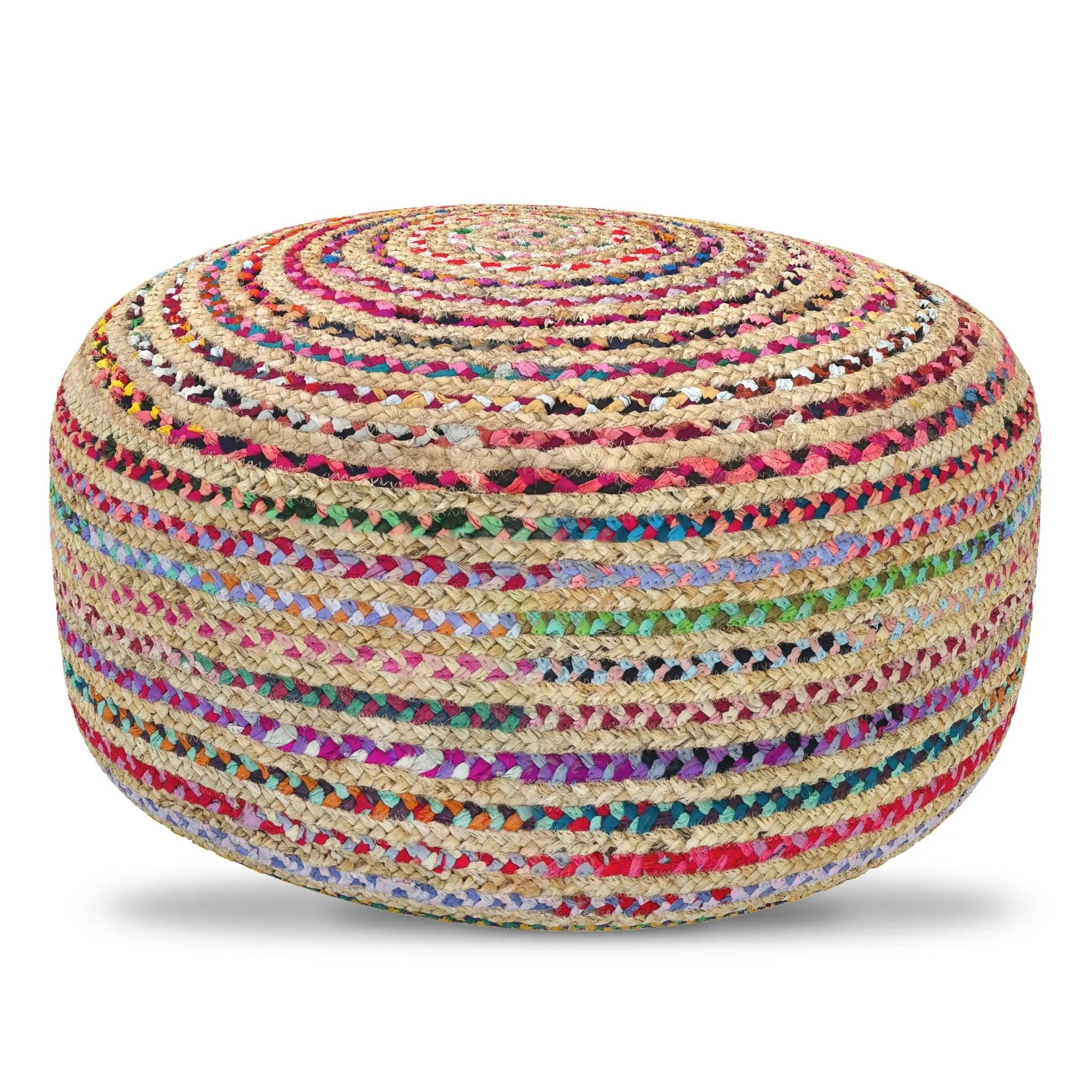 Margo - Large Round Pouf - Multicolor by HouseOfZazla