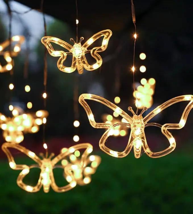 Solar USB String Butterfly Lights Indoor Outdoor 10 LED Fairy Light Decorations for Garden Fence Patio Yard Christmas Tree, Lawn, Patio, Party Decoration (USB Light) by GreenHaven Gardens