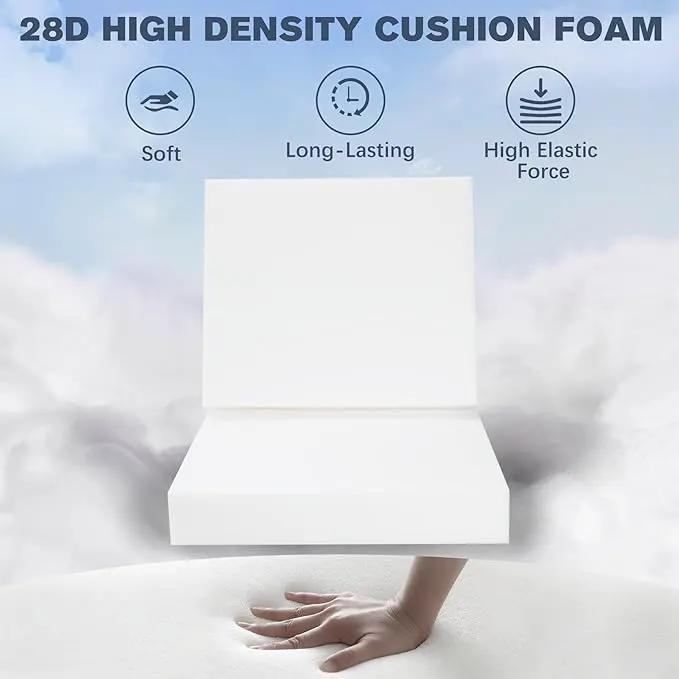 Favoyard Outdoor Deep Seat Cushion Set, 24 x 24 Inch Rainproof & 3-Year Fade Resistant Patio Furniture Cushions, Removable Seat Bottom & Back Cushion Covers with Ties for Chair, Sofa, Couch, Blue by GreenHaven Gardens