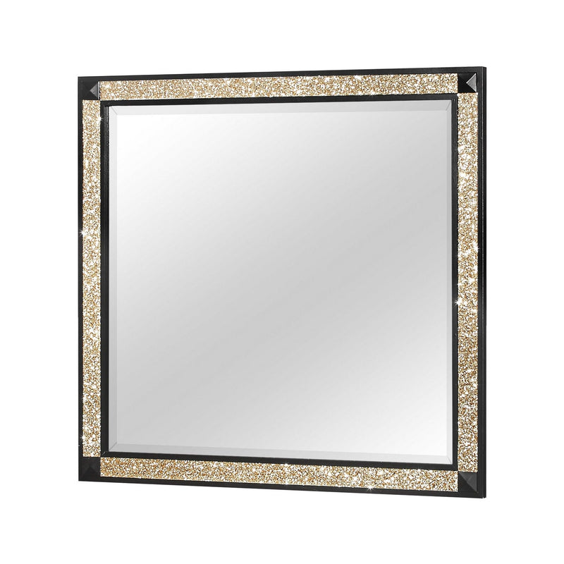 Lively Mirror With Glitter Detail - Black