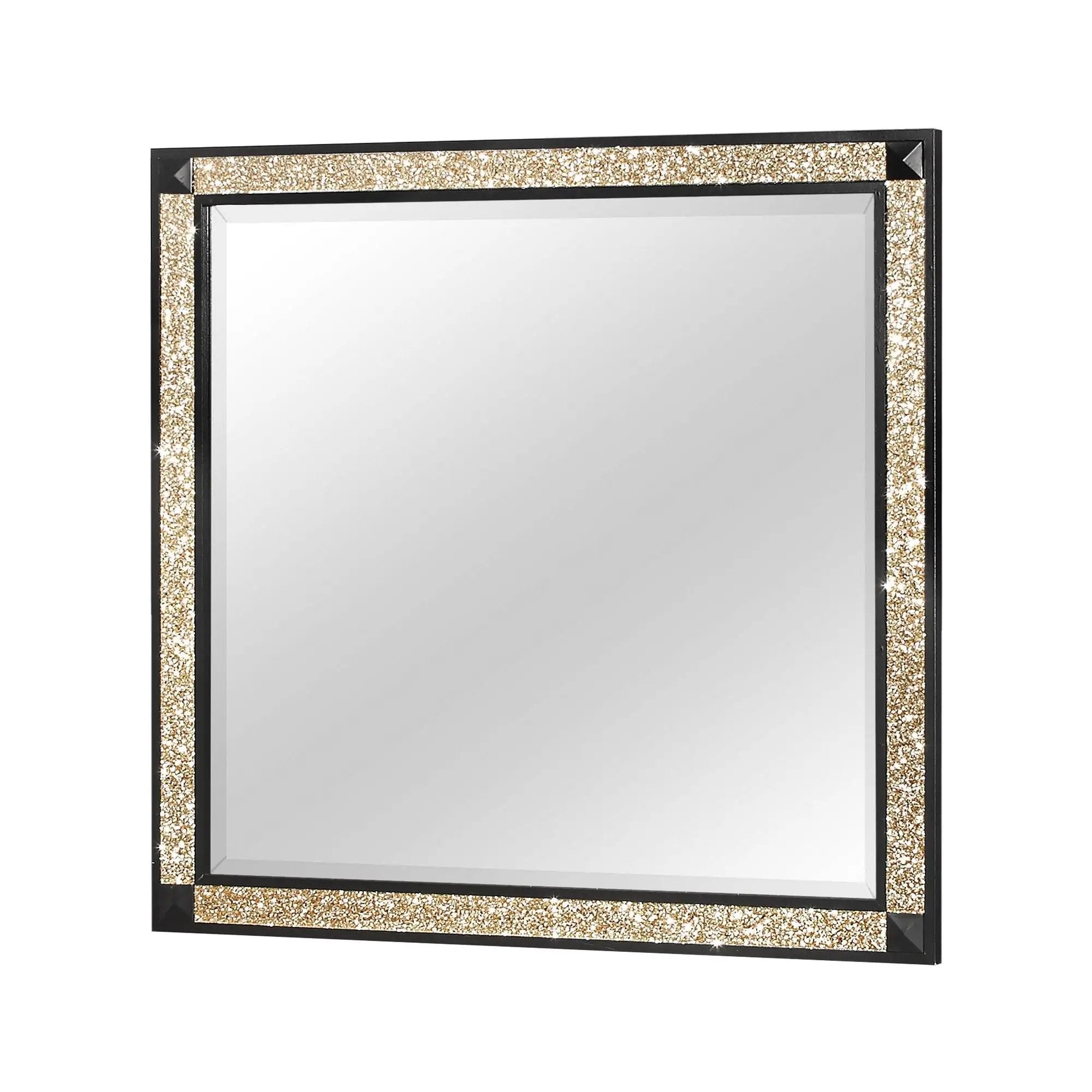 Lively - Mirror With Glitter Detail - Black by HouseOfZazla