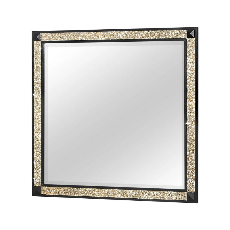 Lively - Mirror With Glitter Detail - Black by HouseOfZazla