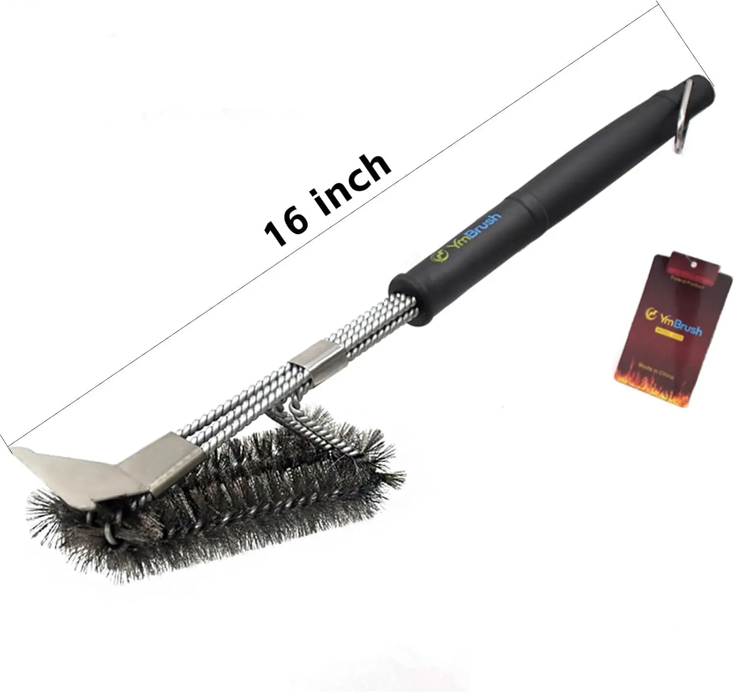 BBQ Grill Brush for Outdoor Grill Safe Stainless Steel Woven Wire Heavy Duty Grill Accessories Cleaning BBQ Accessories, Safe Cleaner Brush Suitable for Gas Charcoal Grilling Grates by GreenHaven Gardens