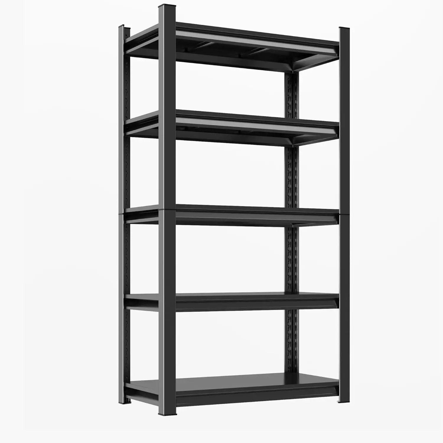 72''H Garage Shelving Heavy Duty Garage Storage Shelves, 3000 LBS Adjustable 5 Tier Industrial Shelving Unit, Metal Utility Shelf for Basement, Warehouse and Workshop (72''Hx36''Wx18''D, Black) by GreenHaven Gardens