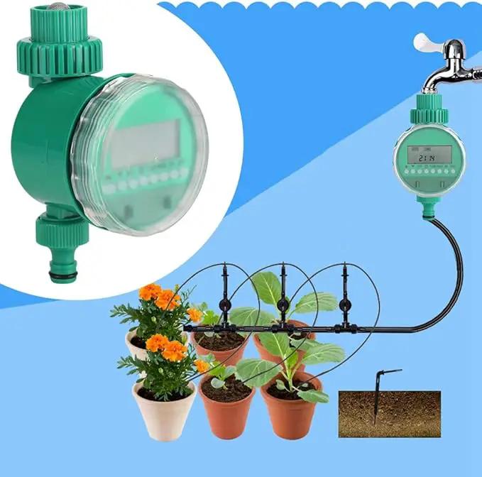 Automatic Irrigation Timer, Electric Digital Garden Irrigation Timer Battery Operated Intelligent Flowers Watering Controller for Garden Yard Lawn Greenhouse Drip Irrigation Watering Plant System by GreenHaven Gardens
