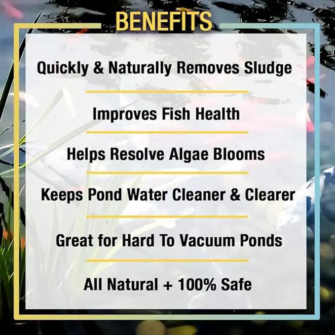 MICROBE-LIFT MLXSAG4 Sludge-Away Pond and Outdoor Water Garden Sludge and Muck Remover, Safe for Live Koi Fish, Plant Life, and Decor, 1 Gallon by GreenHaven Gardens