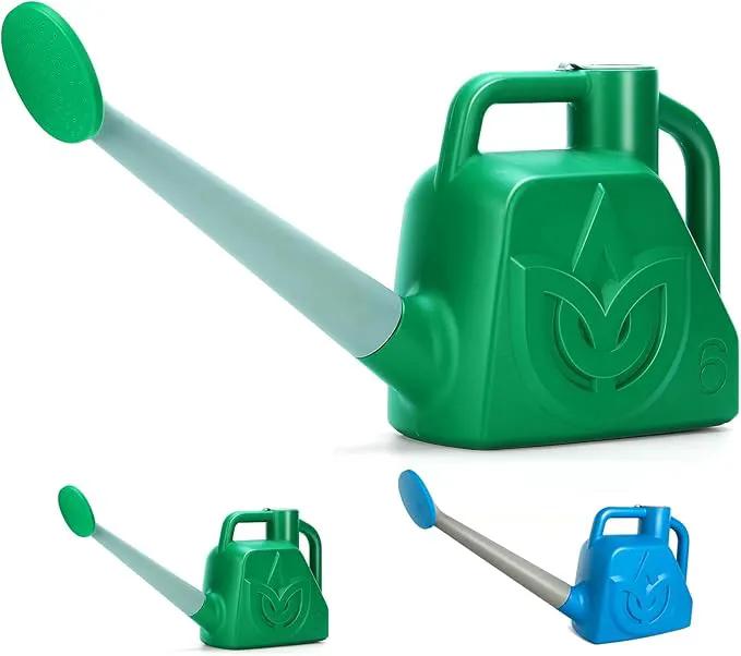 XXXFLOWER 1.5 Gallon Green Watering Can Outdoor Garden Flower Plant, Lightweight 6 L Water Cans with Detachable Nozzle Watering Pot for Office House Garden by GreenHaven Gardens