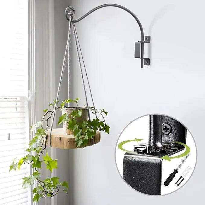 Qiang Ni Swivel Plant Hanger Bracket: Bird Feeder Hanger for Outdoor Wall Mount (12 - A, 12 Inch) by GreenHaven Gardens
