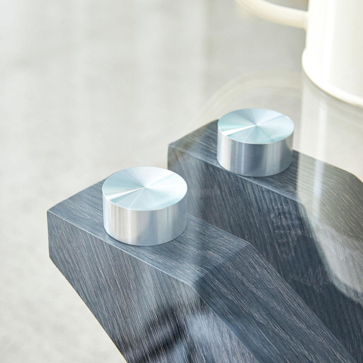 Rectangular Coffee Table with Tempered Glass Countertop - Gray, photo 6 of 9