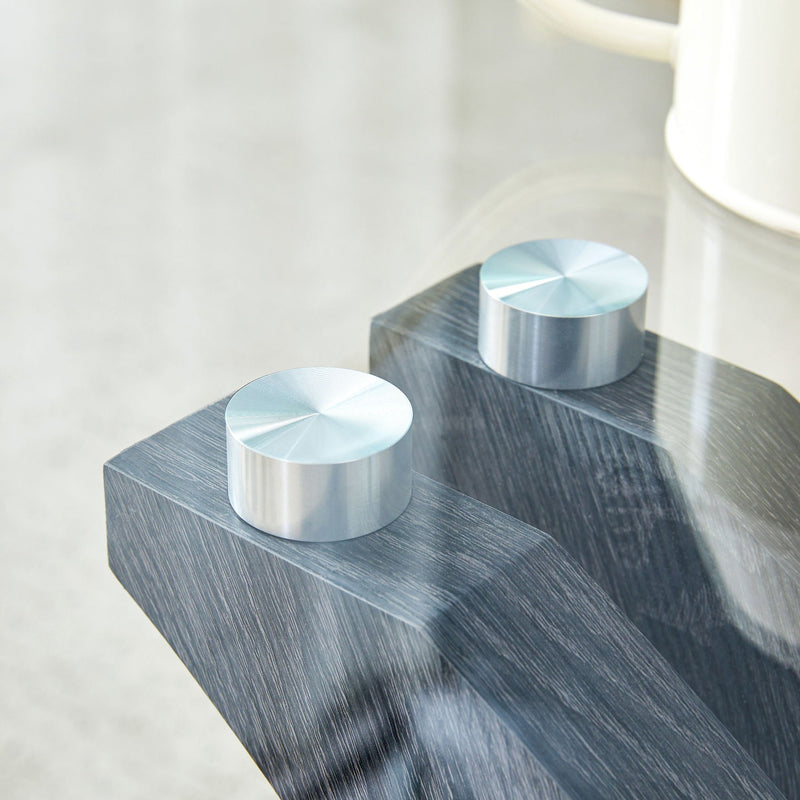 Rectangular Coffee Table with Tempered Glass Countertop - Gray, photo 6 of 9