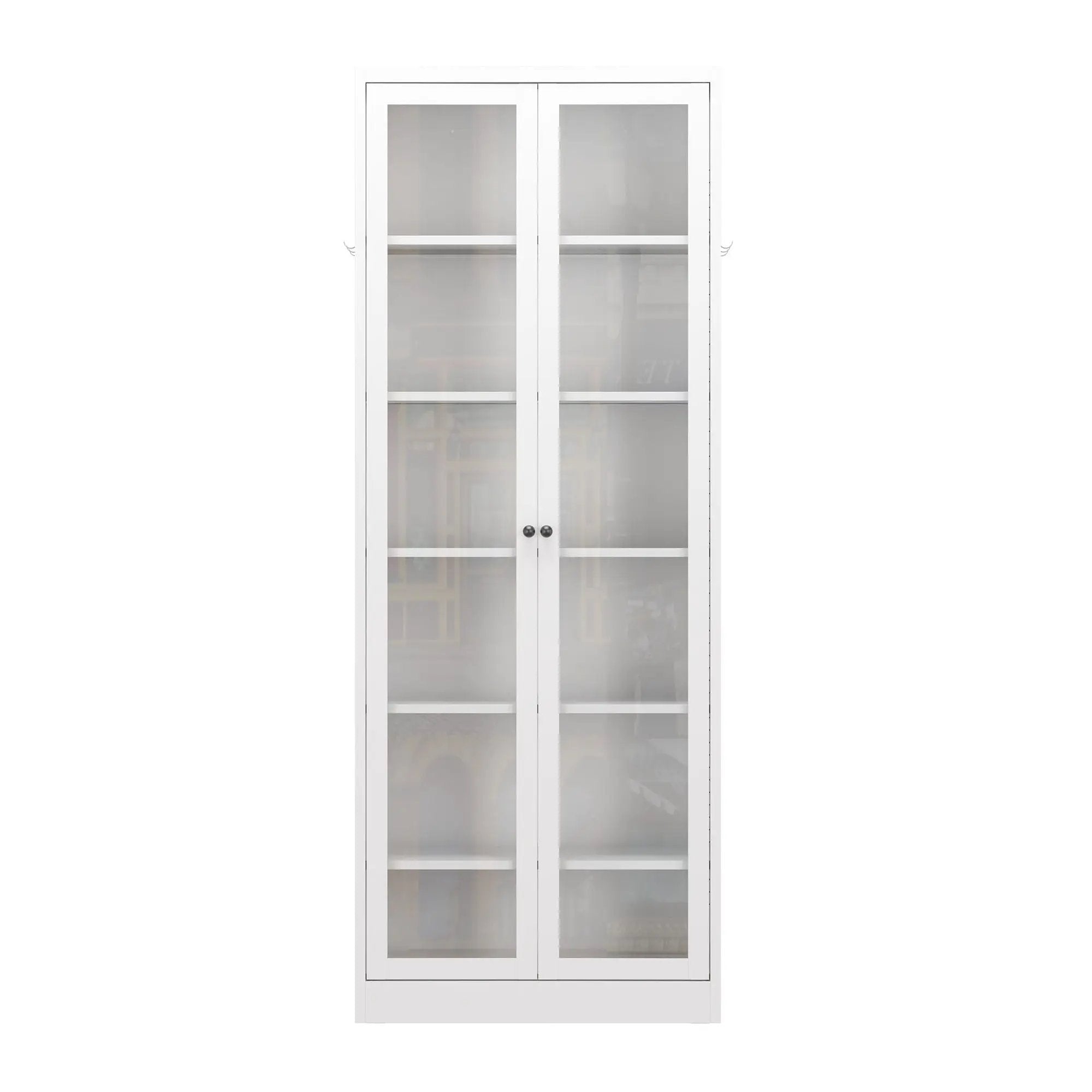 Industrial Metal Kitchen Pantry Cabinet With Adjustable Shelves - White by Unique Piece Furniture