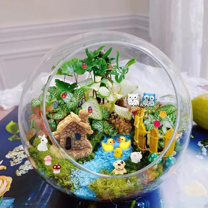 Dracarys Selected 50 Pieces Fairy Garden Accessories, Animals, Miniature Figurines, Micro Landscape Ornaments Kit, DIY , Environmental Resin by GreenHaven Gardens