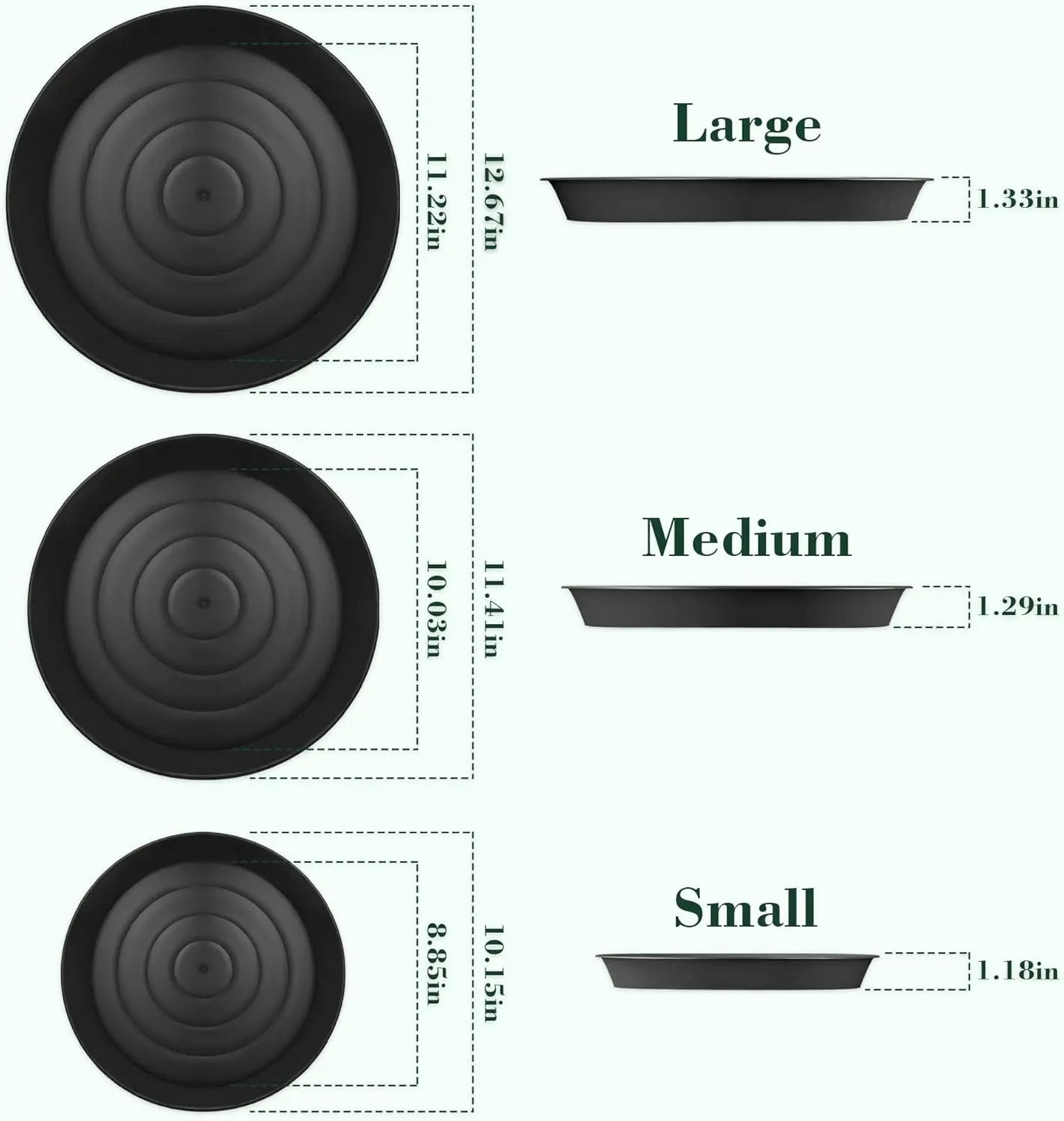U0U 3 Size Round Stepping Stone Mold,10" 11.4" 12.6" Cement Molds for Concrete,Plastic Concrete Molds for Casting Garden Pathmate Pavement Precast and Forms Walkway by GreenHaven Gardens