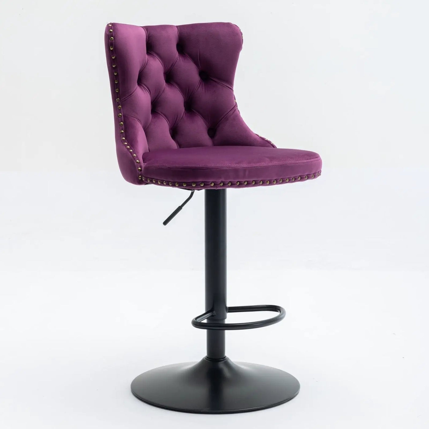 Swivel Barstools Adjusatble Seat Height, Modern Upholstered Bar Stools With Backs Comfortable Tufted For Home Pub And Kitchen Island (Set of 2) by HouseOfZazla