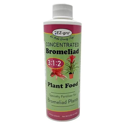 Professional Liquid Bromeliad Fertilizer by EZ-gro | 3:1:2 Ratio of Concentrate Indoor Plant Fertilizer for Your Bromeliads Live Plant | 8 oz Bottle by GreenHaven Gardens
