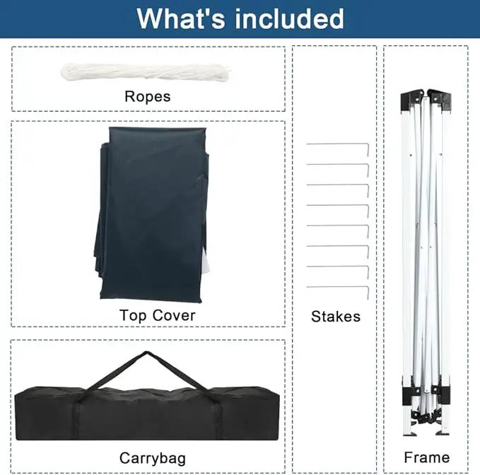 Outvita 6.5x6.5ft Pop Up Canopy Tent, Outdoor Instant Shelter Folding Canopy with Carry Bag for Commercial Events, Party, Backyard BBQ, Camping Blue by GreenHaven Gardens