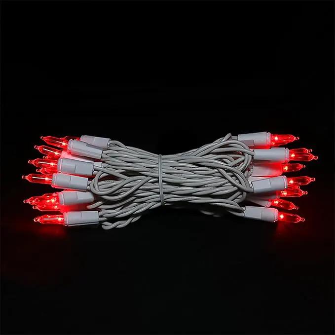 Red LED Christmas Lights - 35 Count Red Christmas String Lights for Small Tree, Crafts, Bedroom, Wedding, Indoor and Outdoor Valentines Day Decorations, 11 Feet White Wire, UL Certified, Connectable by GreenHaven Gardens