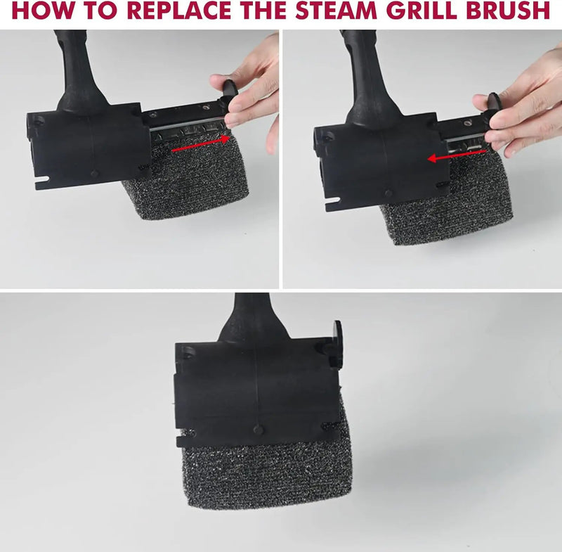 2 Pack Replaceable Cleaning Head, Grill Brush Bristle Free by GreenHaven Gardens