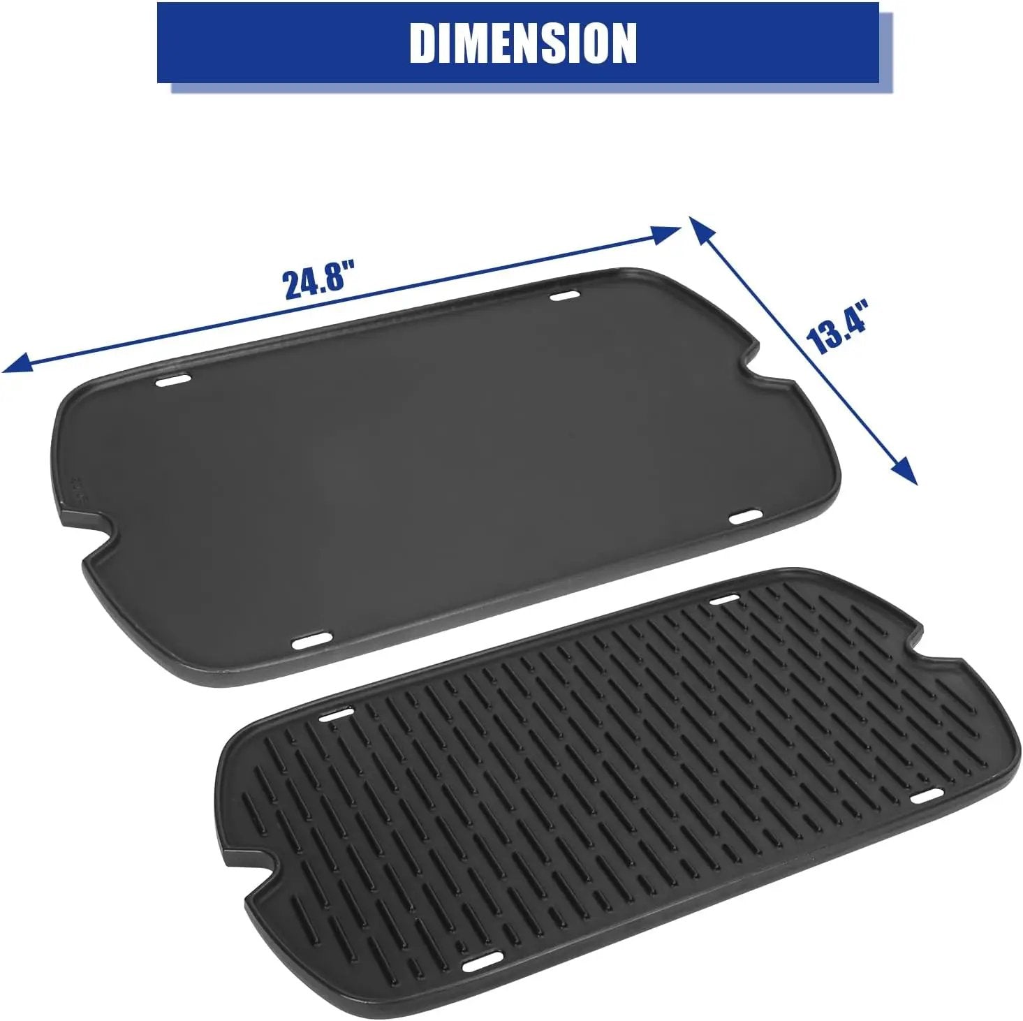 AJinTeby Cast Iron Griddle for Weber Traveler Portable Series Gas Grills Parts, Non-stick Griddle for Traveler Gas Grill, Camping Plate, for Weber Portable Grill Accessories with Carry Bag by GreenHaven Gardens