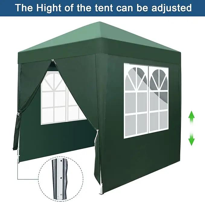 Outvita 6.5x6.5ft Pop Up Canopy Tent, Outdoor Instant Shelter Folding Canopy with 4 Side Walls and Carry Bag for Commercial Events, Party, Backyard BBQ, Camping Green by GreenHaven Gardens