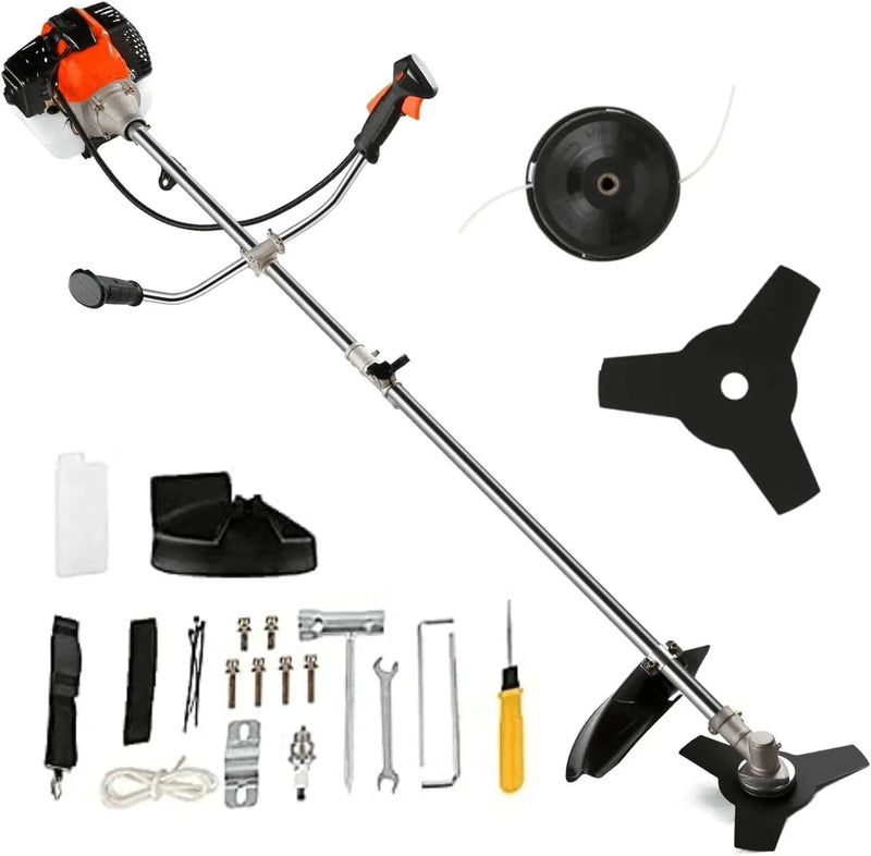 COOCHEER Weed Wacker 42.7cc, 2 in 1 Cordless Gas Powered Weed Eater, Gas Brush Cutter 2-Cycle String Trimmers Weed Wacker Straight Shaft Grass Edger Gas Grass Trimmer for Lawn and Garden Care Trimming by GreenHaven Gardens