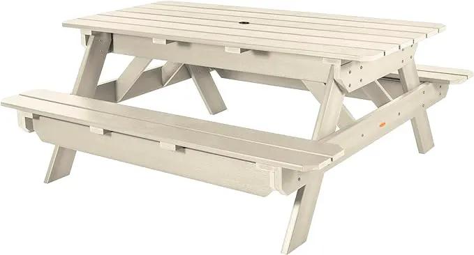 highwood Hometown Picnic Table, 6 Foot, Whitewash by GreenHaven Gardens