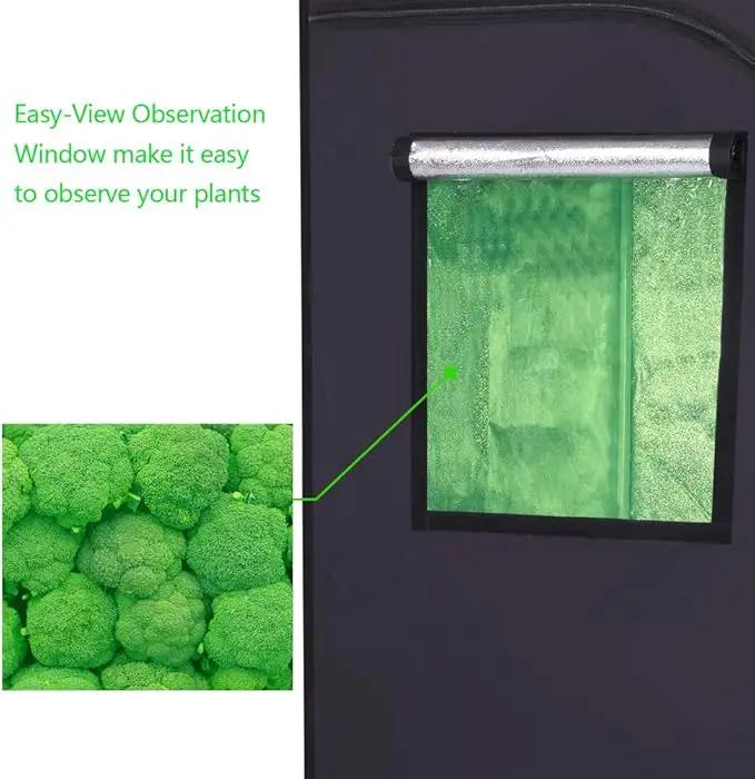 36"x36"x72" Mylar Hydroponic Grow Tent with Window for Indoor Plant Growing 3'x3'x6' by GreenHaven Gardens