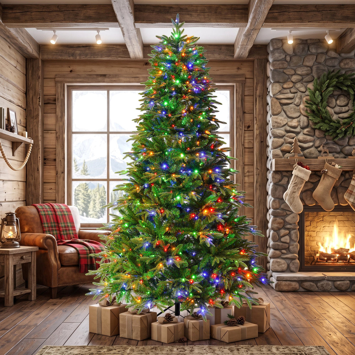 7.5FT Premium Life-Like Full Flocked Christmas Tree, photo 2 of 7