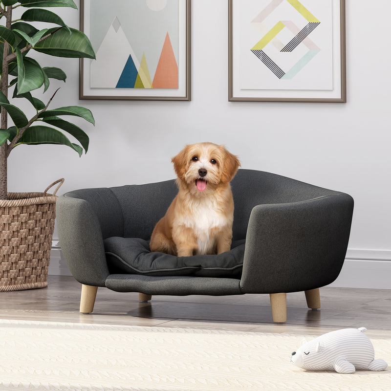 Elevated Dog Bed Frame for Small Dogs with Rubber Wood Legs by HouseOfZazla