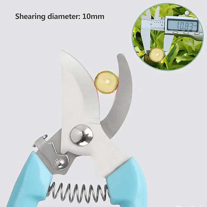 Premium Garden Shears, Pruning Scissors Gardening Tools, Pruners For Flower, Bushes, Rose And Fruit Tree, Use For Florist, Yard And Orchard the Plant Clippers, Sharp White Steel Anvil Snips by GreenHaven Gardens