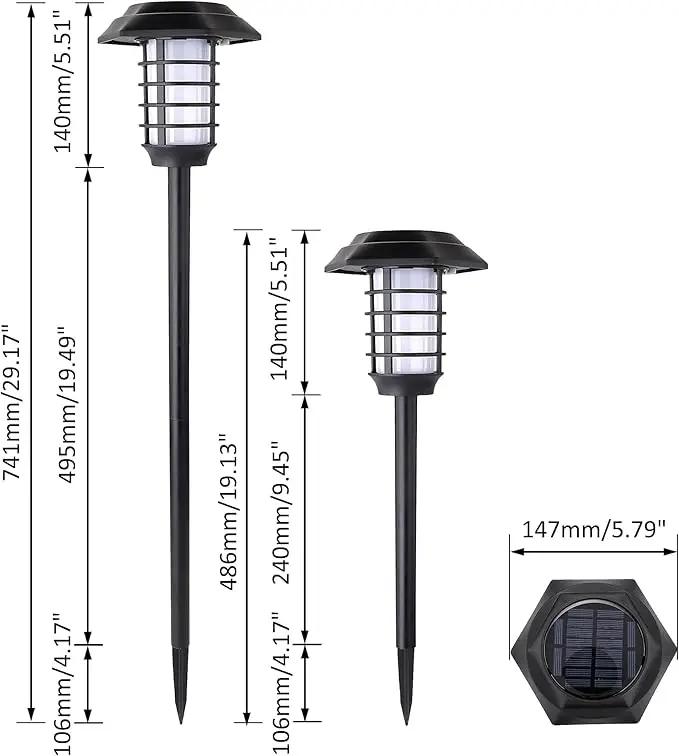 2Pack Solar Flame Lights Outdoor Solar Torch Lights Flickering Flame Solar Powered Auto On/Off Waterproof Security Path Lights for Walkway Garden Yard by GreenHaven Gardens