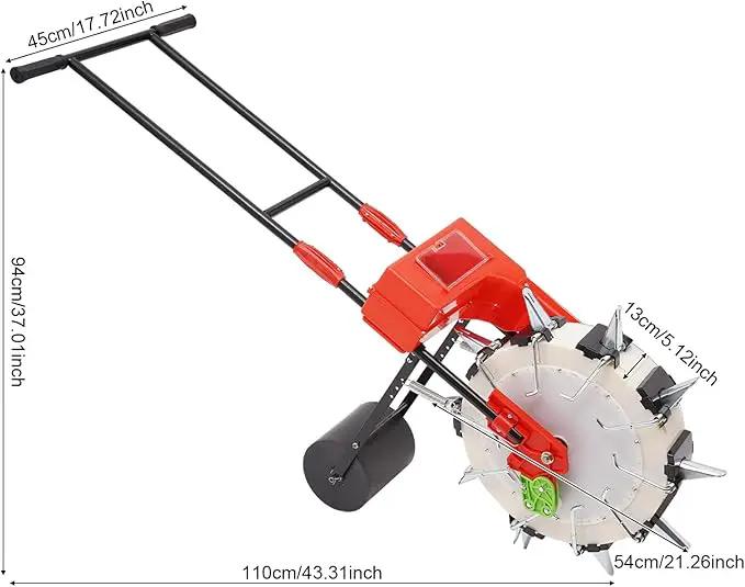 Garden Seeder, Manual Seeder Hand Seed Spreader Handheld Seeding Machine with 10 Seeding Nozzles, Hand-Push Roller Seed and Fertilizer Applicator for Planting Corn Soybean Peanut by GreenHaven Gardens