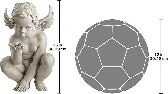 Design Toscano EU4360 Life's Mysteries Cherub Garden Statue, 15 Inch, Antique Stone by GreenHaven Gardens