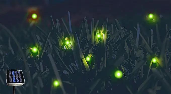 Solar Powered Firefly Lights,18 LED Fairy Automated Pulsating Firefly String Light Waterproof Garden Chasing Suitable for Swimming Pools, Fountain Fish Tanks, and Outdoor Decoration by GreenHaven Gardens