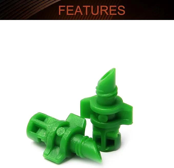 MroMax 20Pcs 180 Degree Micro Sprayer Automizing Sprinkler Nozzle Hydroponic Aeroponic Misters Fan Jet for Miniature Garden Lawn Plant Irrigation System Green by GreenHaven Gardens