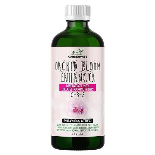 0-3-2 Giant Bloom: Orchid Bloom Enhancer - Orchid Bloom Booster - Orchid Food Fertilizer Concentrate - Chelated Nutrients for Healthy Flower & Reblooms (16 OZ) by GreenHaven Gardens