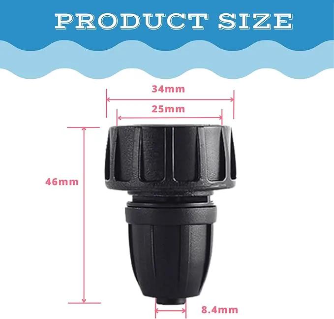 8pcs Garden Hose Adapter, 3/4'' Faucet Convert to 3/8'' Drip Irrigation Tubing, Drip Irrigation Hose Connectors for Outdoor Watering, Fittings with 8pcs Rubber Washers (1 Barb) by GreenHaven Gardens
