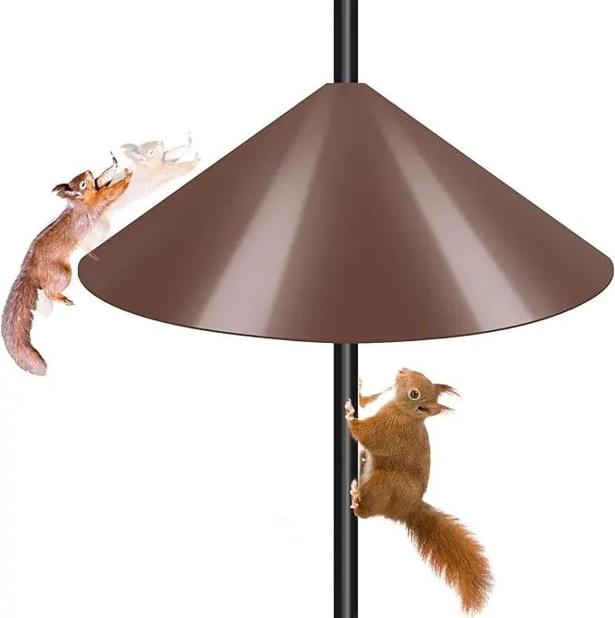 Gtongoko 19 Inch Squirrel Baffle for Bird Feeder Pole Squirrel Guards for Shepherds Hook Stopper for Bird Feeders Brown 1 Pack by GreenHaven Gardens
