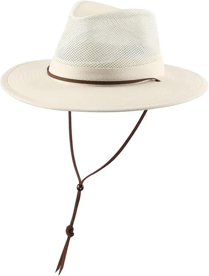 Home Prefer Cotton Summer Fedora Hat Wide Brim Sun Hats for Men Women UPF 50+ Sun Protection Cap for Fishing Hiking by GreenHaven Gardens