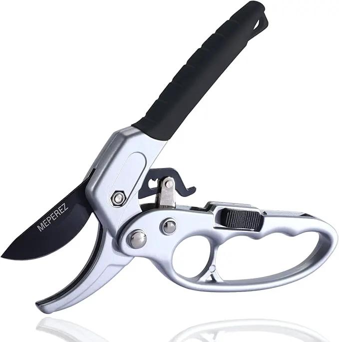 Garden Clippers, Premium Germany Pruners, Work 3 Times Easier, Professional Pruning Shears, Cutting Rose, Flower, Hedge, Stem, Sharp Scissors Gardening Tools, Arthritis Weak Hand Snips by GreenHaven Gardens