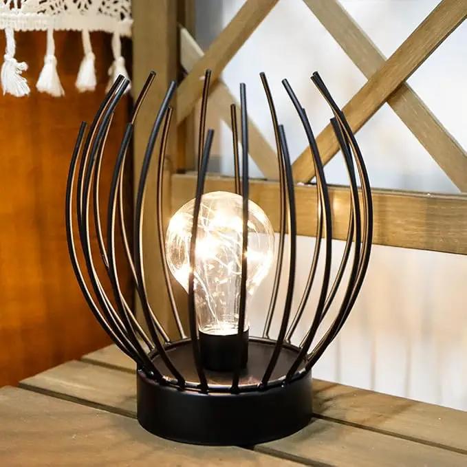 JHY DESIGN Decorative Battery Table Lamp Battery Powered Lights Indoors lamp with LED Bulb Battery Operated Outdoor Lantern Great for Room Decor Parties Patio Events by GreenHaven Gardens