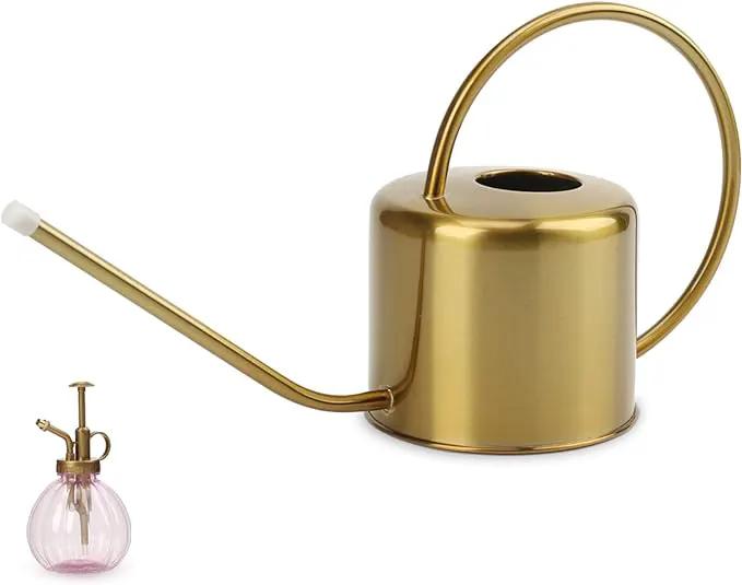 Remiawy Watering Can Indoor Outdoor Stainless Steel Watering Cans for House Plants Long Spout Water Can for Succulent Bonsai Garden Flower(40oz/1300ml) by GreenHaven Gardens