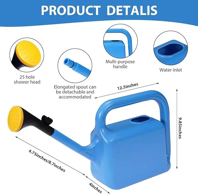 Outdoor Watering Can for Plants Indoor Watering Can for Houseplants 3/4 Gallon 3L (Blue) by GreenHaven Gardens