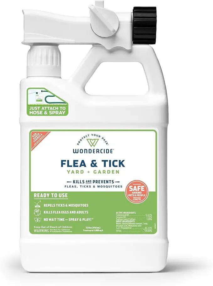 Wondercide - Ready to Use Flea, Tick, and Mosquito Yard Spray with Natural Essential Oils – Mosquito and Insect Killer, Treatment, and Repellent - Plant-Based - Safe Around Pets, Plants, Kids - 32 oz by GreenHaven Gardens