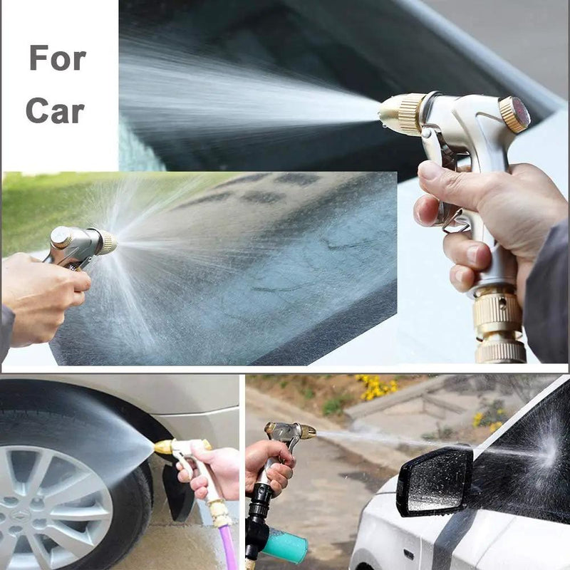 FANHAO Upgraded Garden Hose Nozzle Sprayer, 100% Heavy Duty Metal Handheld Water Nozzle High Pressure in 4 Spraying Modes for Watering Plants and Lawn, Car Washing, Patio and Pet by GreenHaven Gardens
